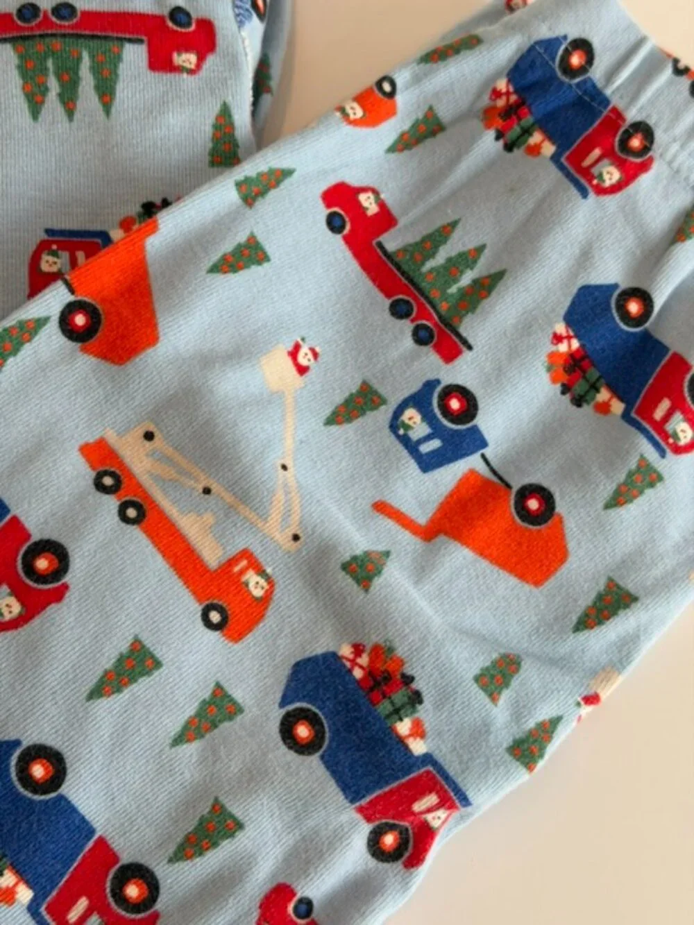 Hanna Andersson Boys Size 12 100% Organic Cotton Christmas Truck Pajama Set